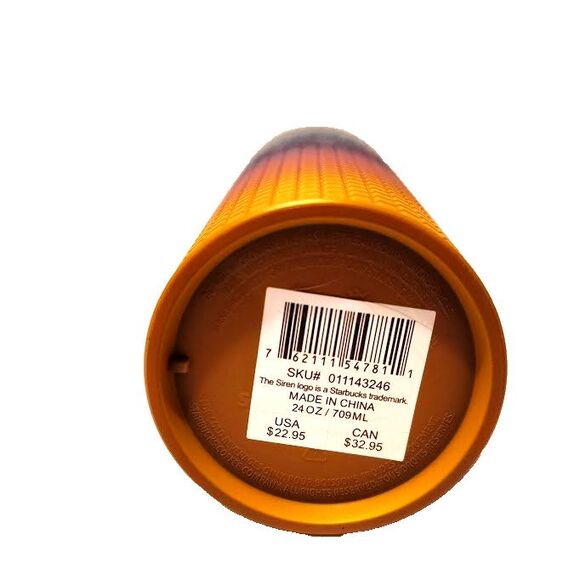 Starbucks Rainbow Tumbler 24oz Grid Pattern Logo Tumbler Cold Cup - Picture 2 of 2